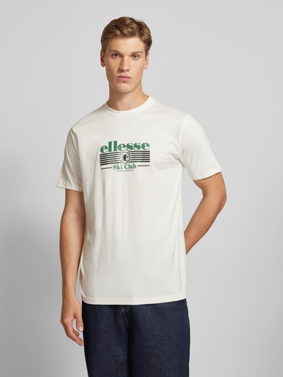 Ellesse T-shirt z nadrukiem z logo model ‘ELIESCA’ Złamany biały 4