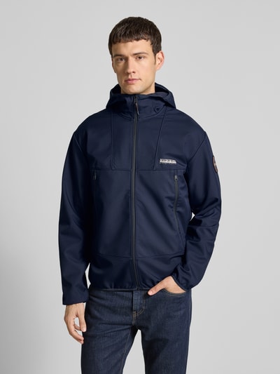Napapijri Jacke mit Kapuze und Reißverschlusstaschen Modell 'BIOIS' Marine 4