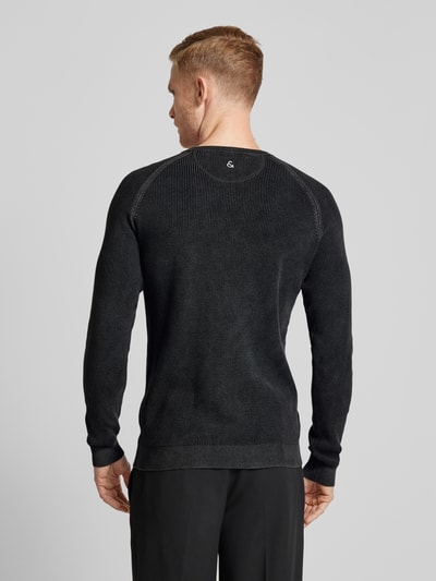 Colours & Sons Gebreide pullover met ribboorden Antraciet - 5