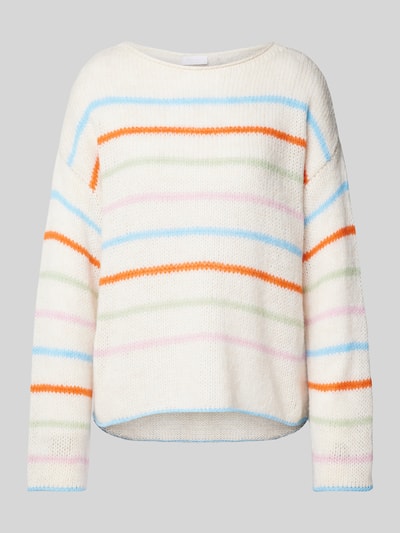 Rich & Royal Gebreide pullover met ronde hals Offwhite - 2