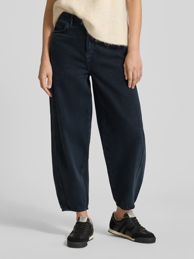 Rich & Royal Barrel fit jeans met steekzakken Donkerblauw - 4