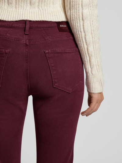 Brax Slim Fit Jeans mit Gürtelschlaufen Modell 'Style.Mary Thermo' Aubergine 3