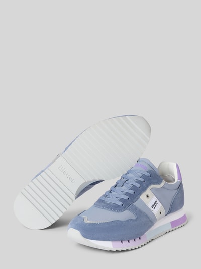 Blauer USA Sneakersy z detalami z logo model ‘MELROSE02’ Jeansowy niebieski 4