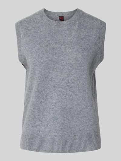Stefanel Pullunder aus Wolle mit Rundhalsausschnitt Hellgrau 2