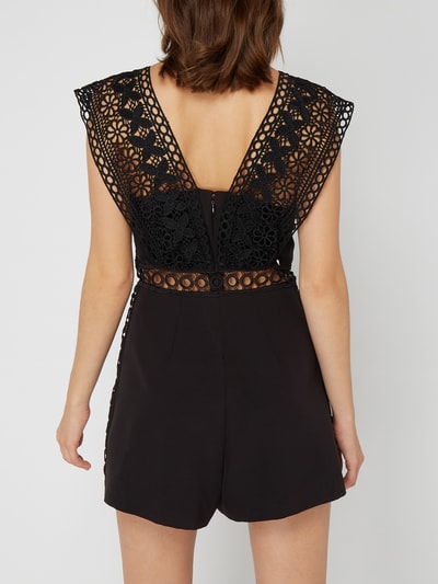 Guess Playsuit mit Häkelspitze  Black 5