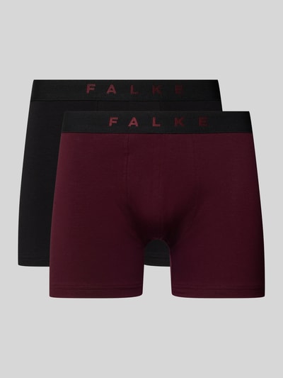 Falke Boxershort met elastische logo in band in een set van 2 stuks Donkerrood - 1