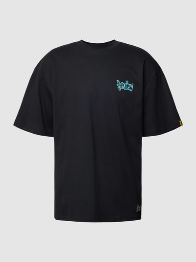 REVIEW Oversized T-shirt mit Graffiti-Print am Rücken Black 2