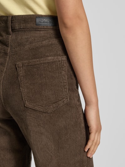 Only Wide Leg Cordhose aus Baumwoll-Mix Modell 'HOPE' Mittelbraun 3