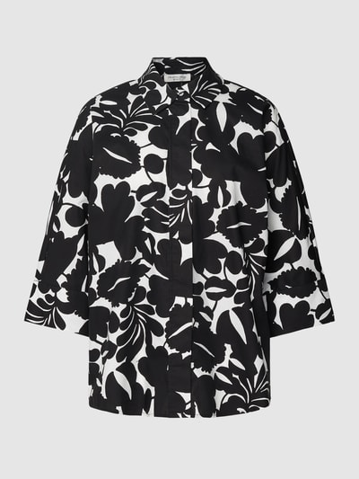 Christian Berg Woman Bluse aus Baumwolle mit Allover-Print Black 2