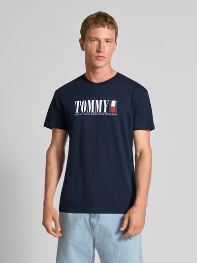 Tommy Jeans Regular Fit T-Shirt aus reiner Baumwolle Marine 4