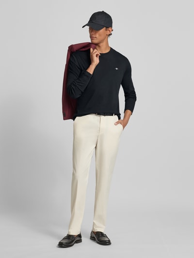 GANT Longsleeve mit Label-Stitching Black 1