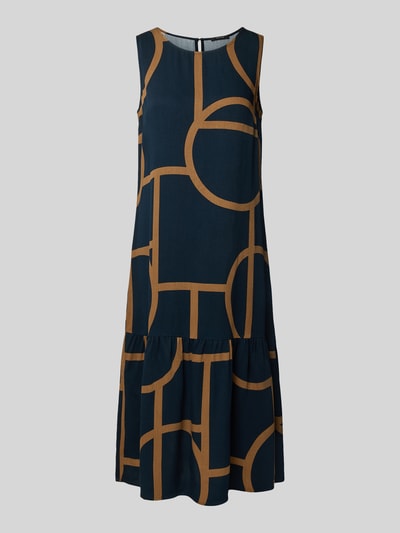 OPUS Uitlopend vrijetijdsjurk van pure viscose model 'Wicy atelier' Donkerblauw - 1
