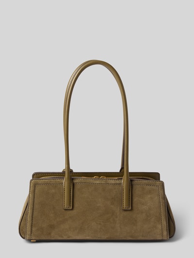 MICHAEL Michael Kors Handtasche aus echtem Leder mit Label-Applikation Modell 'LAILA' Khaki 3