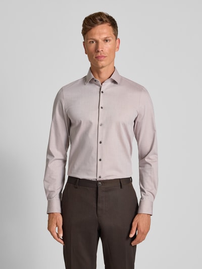 OLYMP Level Five Slim fit zakelijk overhemd met kentkraag Zand - 4
