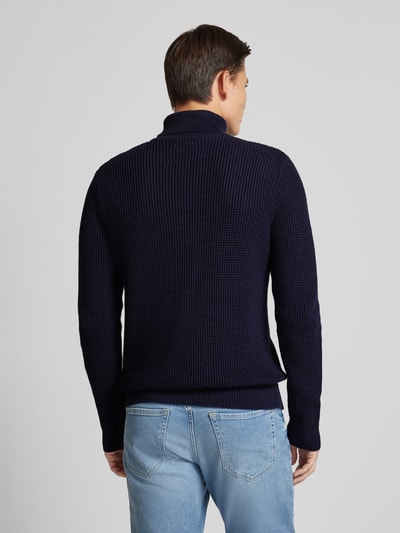 Jack & Jones Premium Coltrui met labeldetail, model 'VIGGO' Donkerblauw - 5