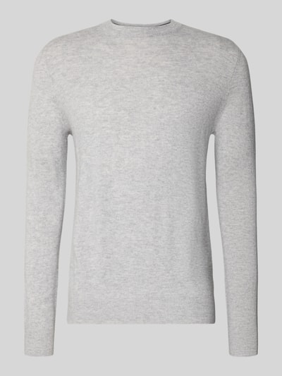 Christian Berg Men Strickpullover aus Wolle-Kaschmir-Mix Hellgrau Melange 2