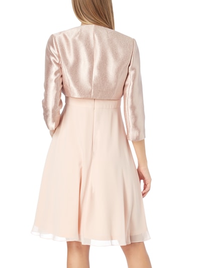 Christian Berg Cocktail Bolero mit offener Vorderseite Metallic Beige 5