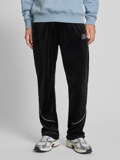 KARL KANI Sweatpants mit Label-Stitching Modell 'Kani Varsity' Black 4