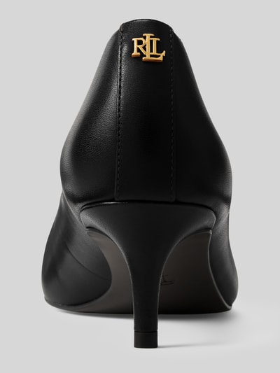 Lauren Ralph Lauren Pumps aus Leder mit elastischem Riemen Modell 'ADRIENNE' Black 4
