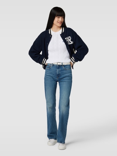 Polo Ralph Lauren Strickshirt mit Zopfmuster Weiss 1