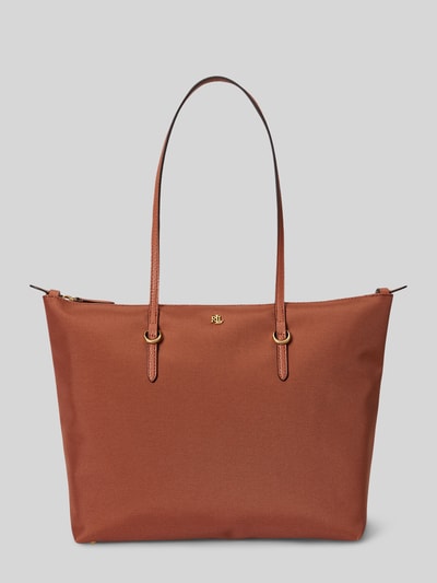 Lauren Ralph Lauren Torebka do ręki z detal z logo Terakotowy 1