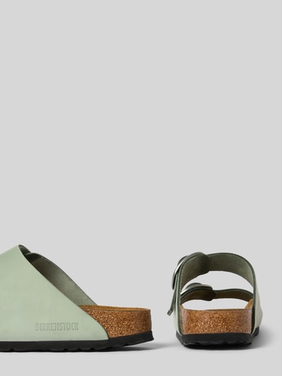 Birkenstock Sandalette aus Leder Modell 'Arizona Big Buckle' Hellgruen 2