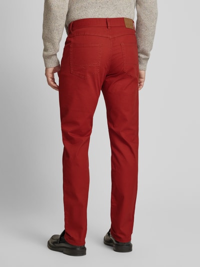 Christian Berg Men Straight Leg Chino mit Strukturmuster Rot 5