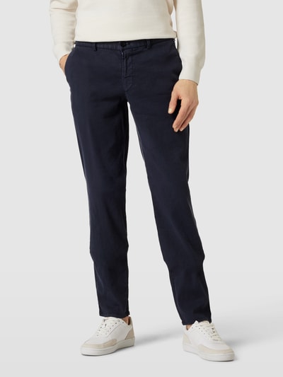 Hiltl Broek met steekzakken opzij, model 'Thiago' Marineblauw - 4