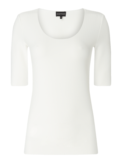 Emporio Armani Shirt mit strukturiertem Muster Offwhite 1