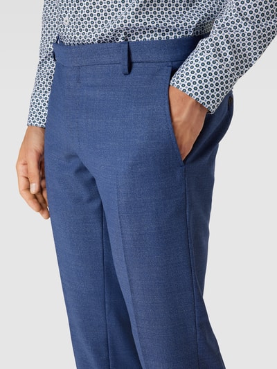 JOOP! Collection Spodnie do garnituru z efektem melanżu i dodatkiem wełny model ‘Blayr’ Królewski niebieski 3