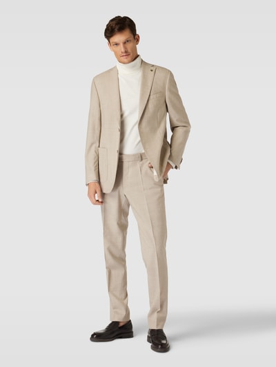 Carl Gross Pantalon van scheerwol in gemêleerde look, model 'Shiver' Beige - 1