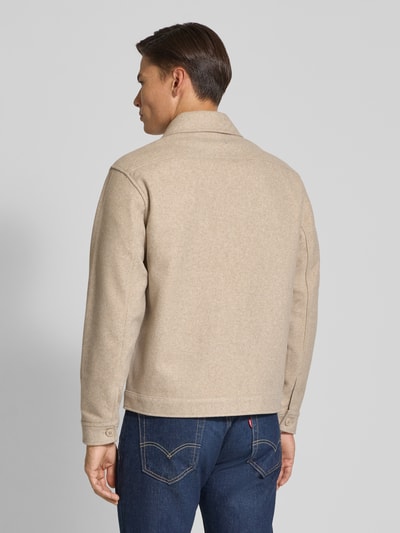 MCNEAL Regular Fit Hemdjacke mit Kentkragen Sand Melange 5