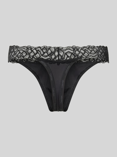 Calvin Klein Underwear String mit Spitzenbesatz Black 3