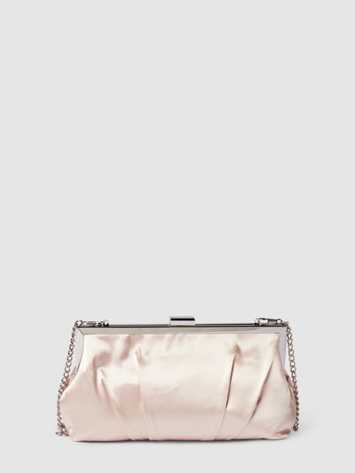 Jake*s Cocktail Clutch in Glanz-Optik mit Raffungen Metallic Beige Melange 2