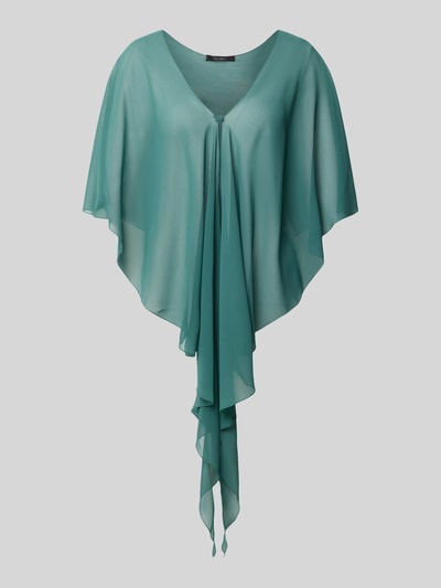 Produktfoto, Stola aus Chiffon mit Knopfverschluss von Vera Mont, fließender Stoff, zartes Türkis, halbtransparente Textur