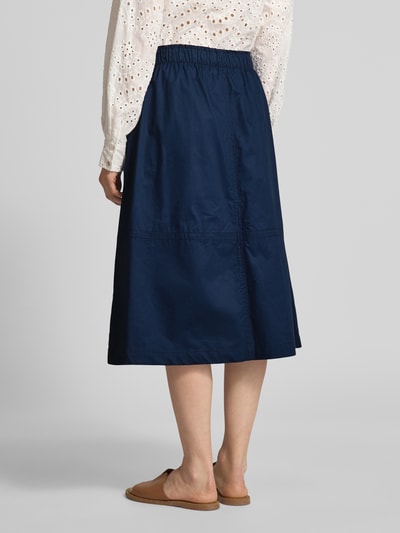 Christian Berg Woman Midirock mit elastischem Bund und Eingrifftaschen Dunkelblau 5