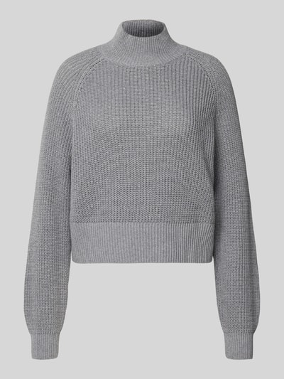 Noisy May Gebreide pullover met opstaande kraag, model 'DARA' Middengrijs - 2