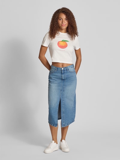 ONLY Regular Fit T-Shirt aus reiner Baumwolle Modell 'KELLY LIFE' Offwhite 1