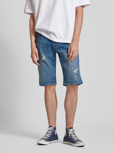 Tommy Jeans Regular Fit Jeansshorts im Destroyed-Look Modell 'RONNIE' Jeansblau 4