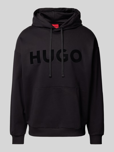 HUGO Hoodie met labelprint, model 'Ditchle' Zwart - 2