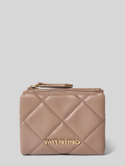 VALENTINO BAGS Portfel z napisem z logo model ‘OCARINA’ Szarobrązowy 1