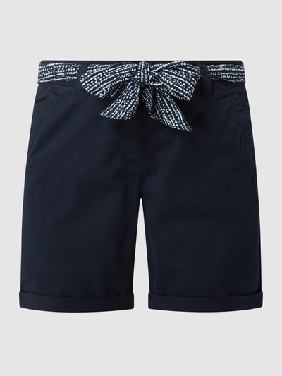 Tom Tailor Korte broek met riem om vast te strikken Marineblauw - 2