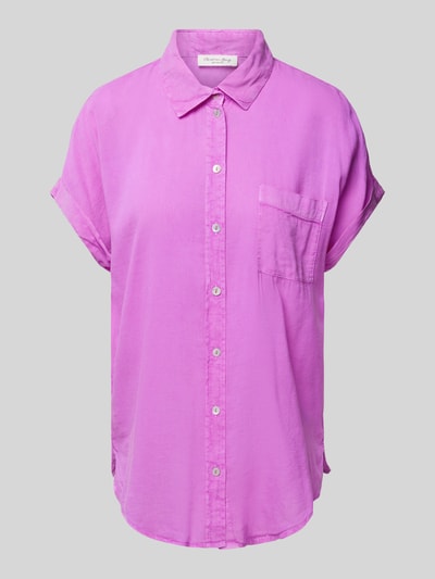 Christian Berg Woman Bluzka koszulowa z kieszenią na piersi Jasnośliwkowy 2