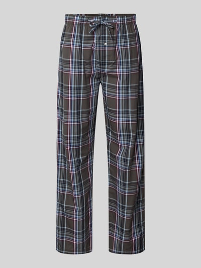 Christian Berg Men Relaxed fit pyjamabroek met elastische band Olijfgroen - 1