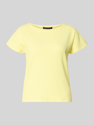 Produktfoto, T-Shirt mit Strukturmuster und Rundhalsausschnitt von Betty Barclay in Hellgelb, Material-Mix, Regular Fit, strukturierte Oberfläche
