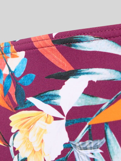 Produktfoto, Bikini-Slip mit seitlicher Schnürung von VENICE BEACH im Allover-Look, kräftige Farben, glatte Textur, Material-Mix mit Stretch-Anteil