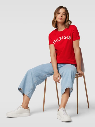 Tommy Hilfiger T-Shirt mit Label-Details Hellrot 1