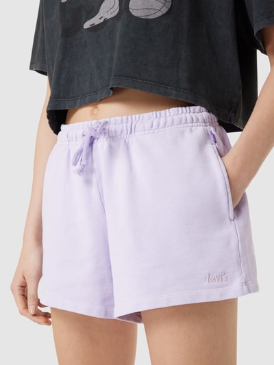 Levi's® Sweatshorts met merkstitching Lila - 3