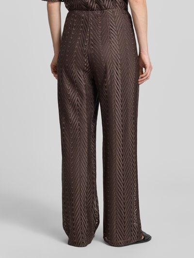 COMMA Hose aus Häkelspitze mit Innenfutter Dunkelbraun 5