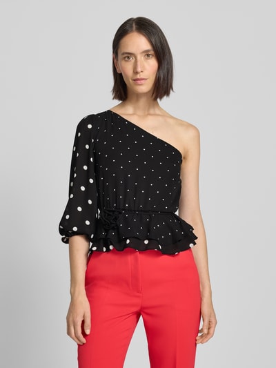 Marc Cain Blusenshirt mit One-Shoulder-Träger Black 4